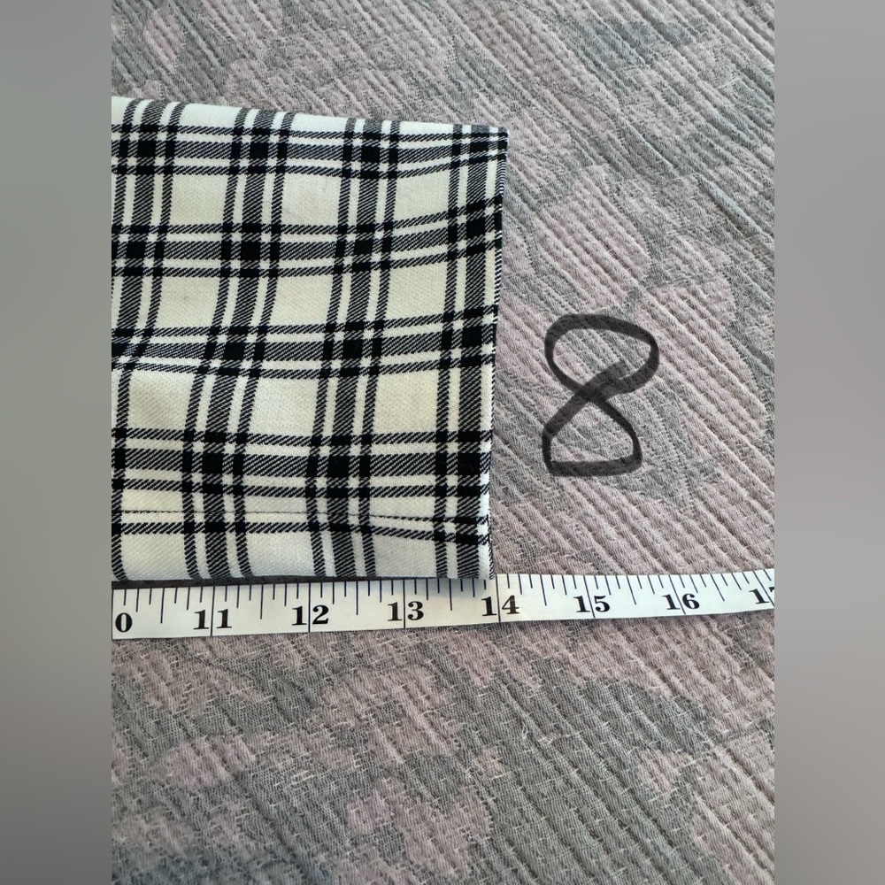Plaid Women's Jacket - Black and White - Picture 9 of 13